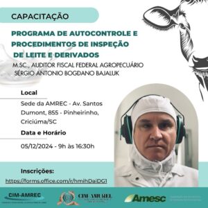 Read more about the article Capacitação em leites e derivados tem parceria do CIM/Amurel